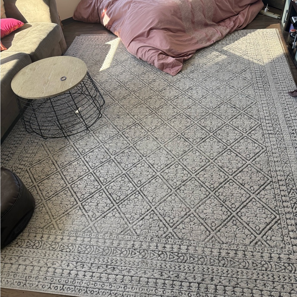 Elegant Gray Patterned Area Rug